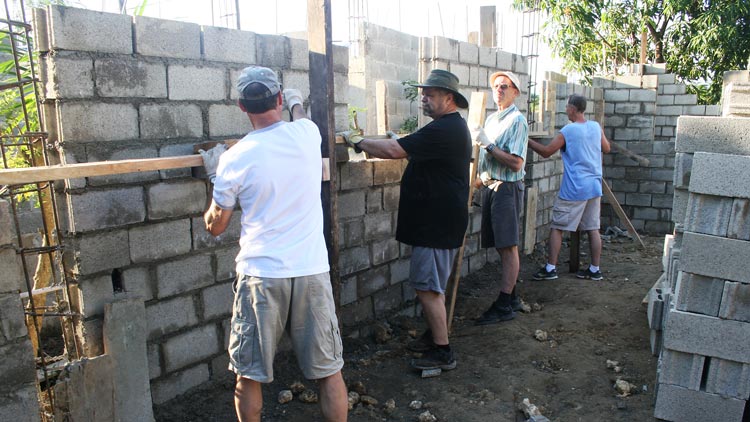 Build group building walls